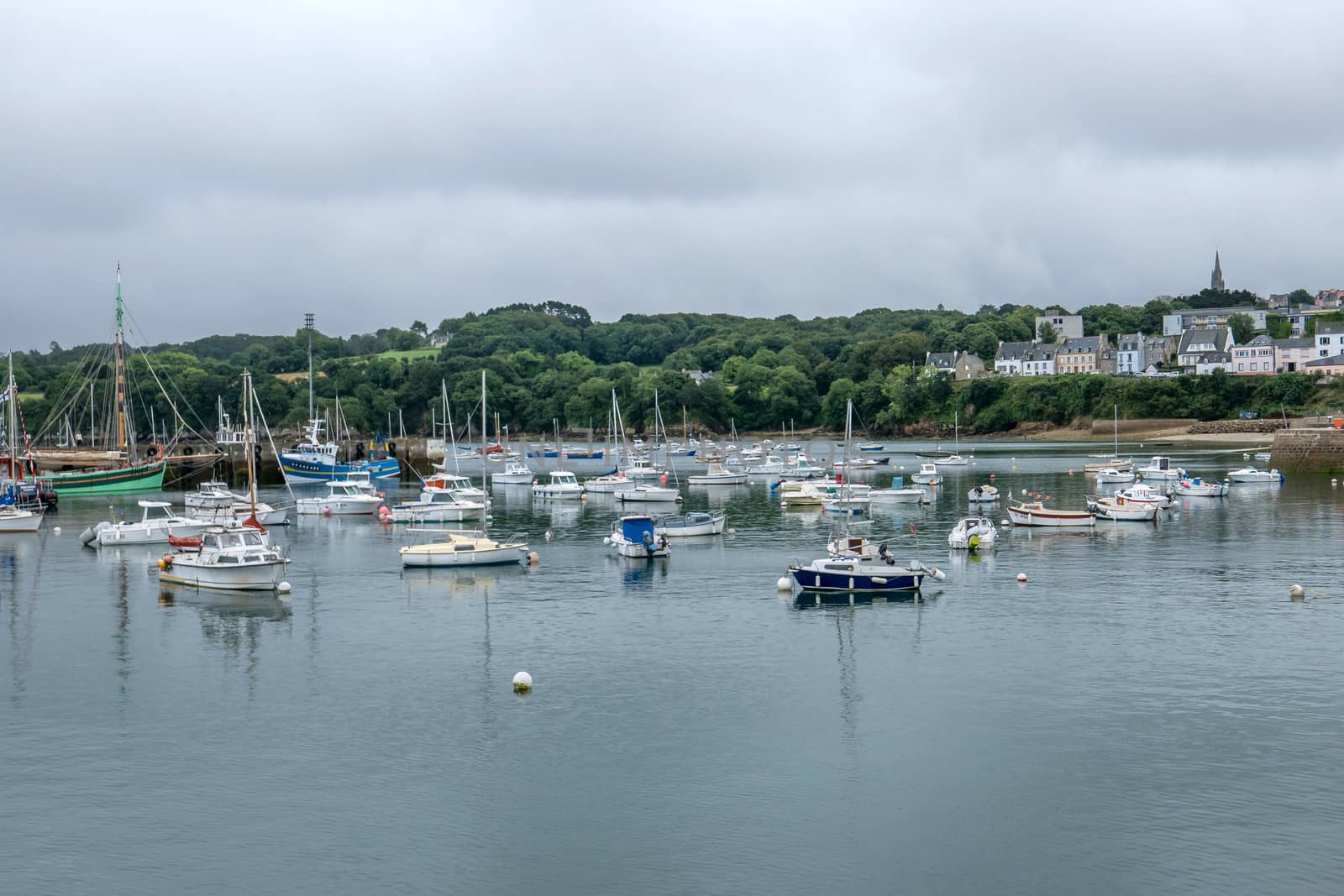 a landscape of Brittany in summer, France by shovag