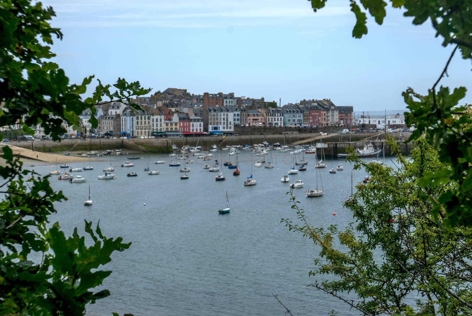 a landscape of Brittany in summer, France. sea, color of this region in summer