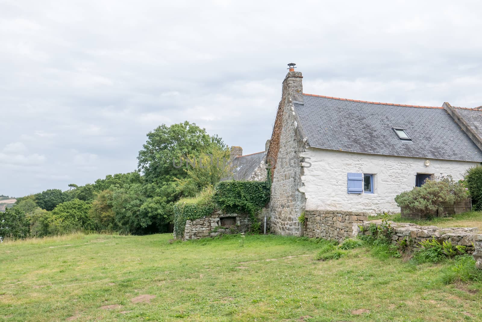 a landscape of Brittany in summer, France by shovag