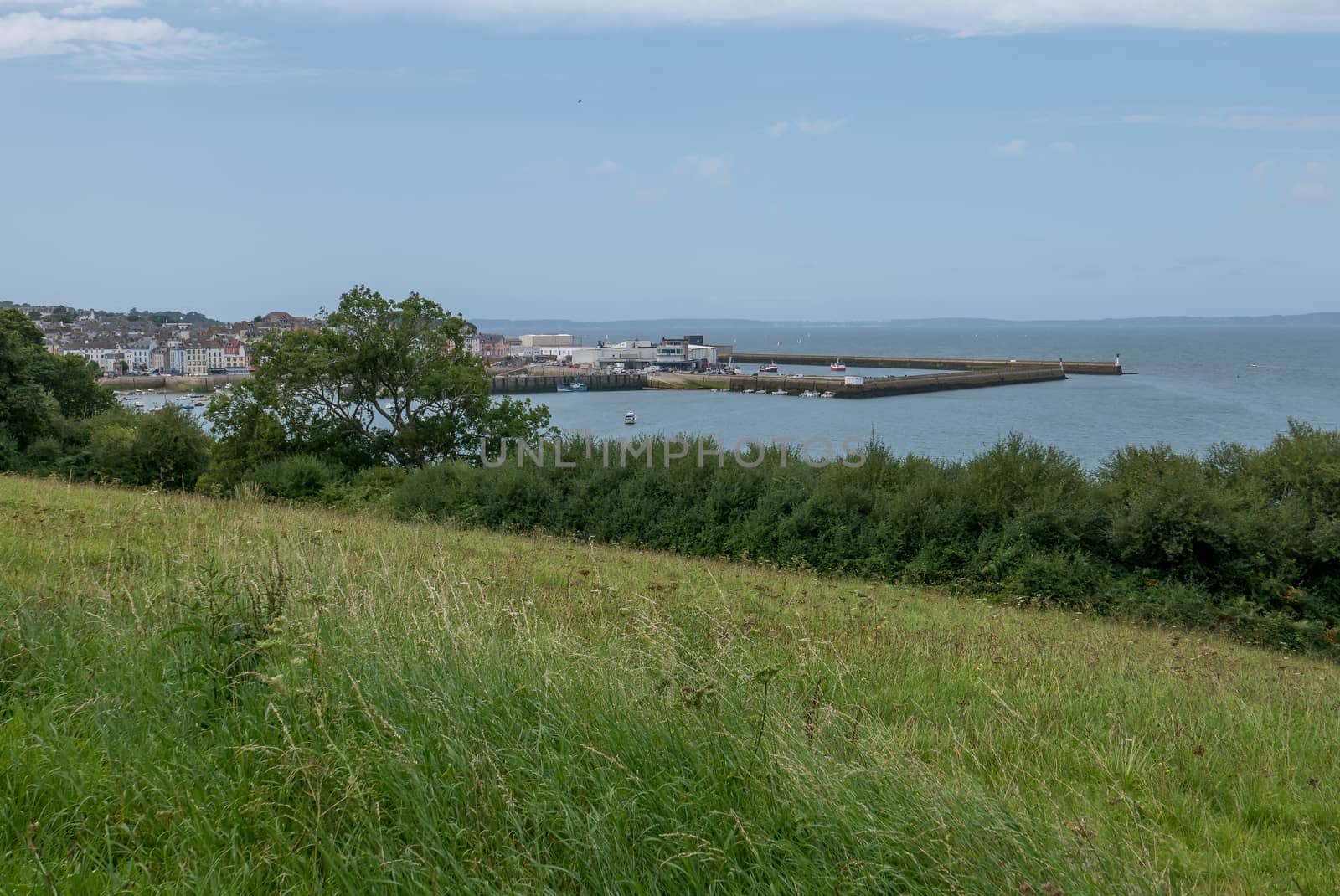 a landscape of Brittany in summer, France. sea, color of this region in summer