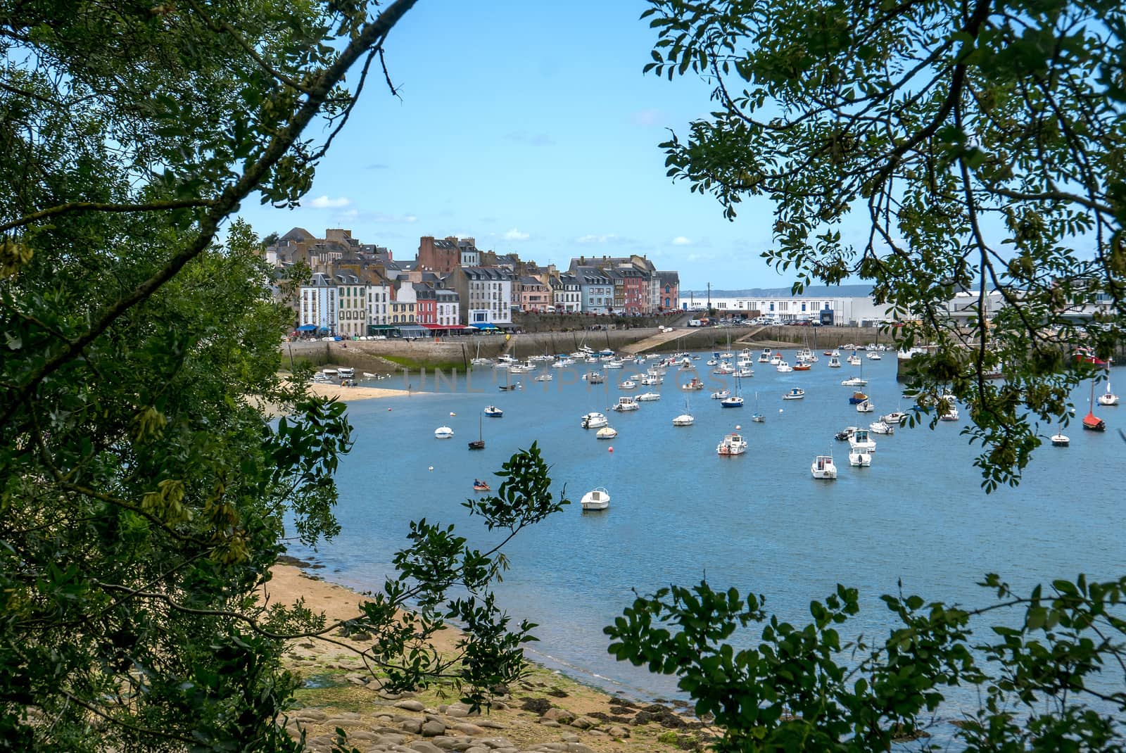 a landscape of Brittany in summer, France. sea, color of this region in summer