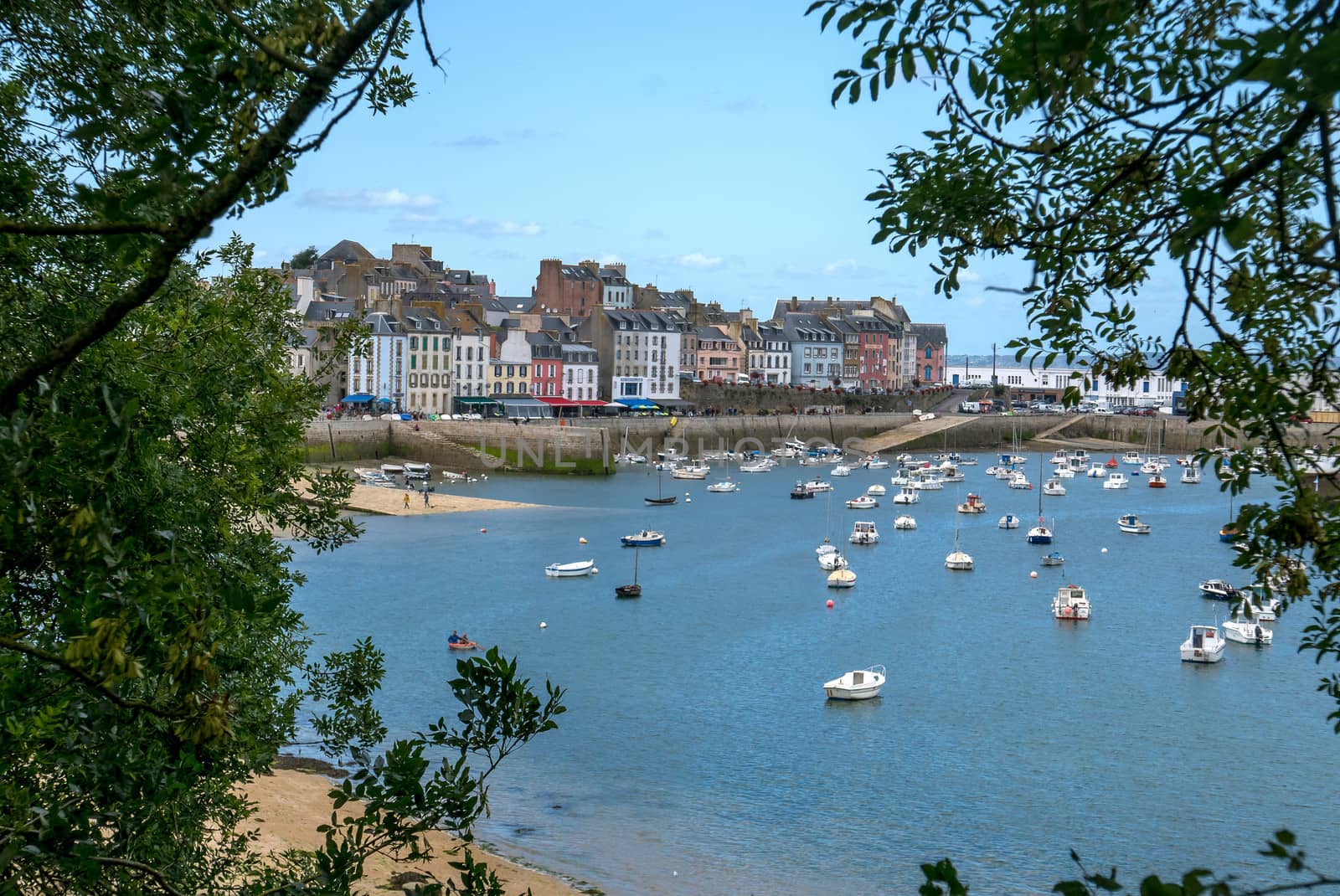 a landscape of Brittany in summer, France. sea, color of this region in summer