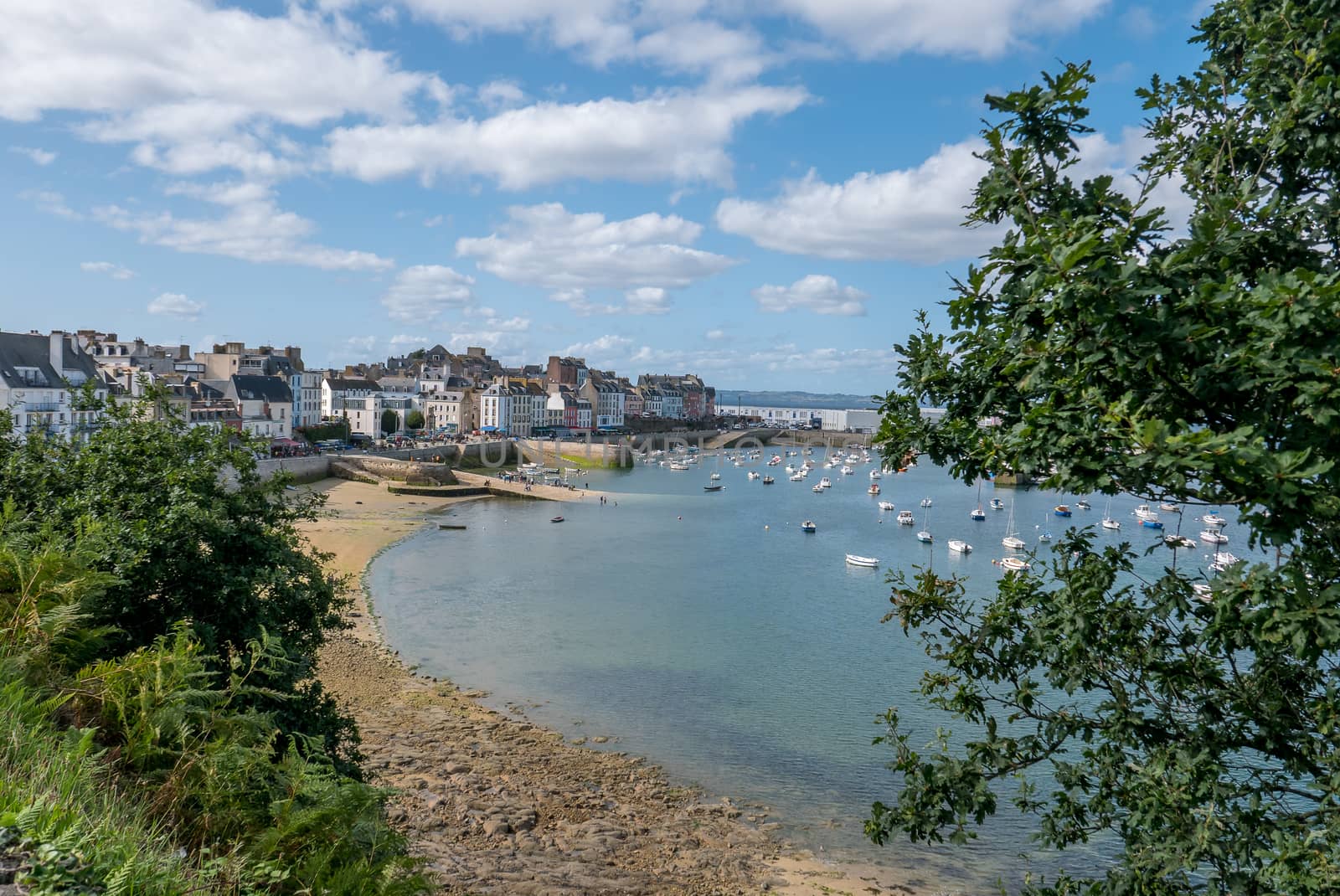 a landscape of Brittany in summer, France. sea, color of this region in summer