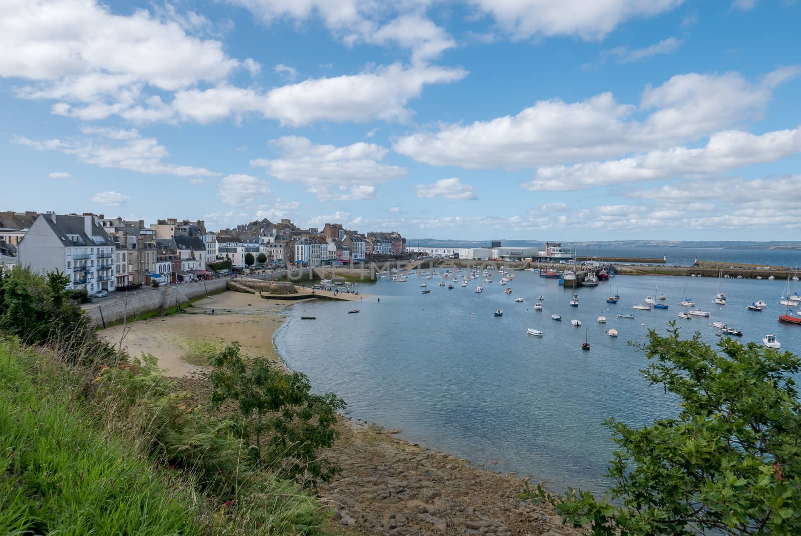 a landscape of Brittany in summer, France. sea, color of this region in summer