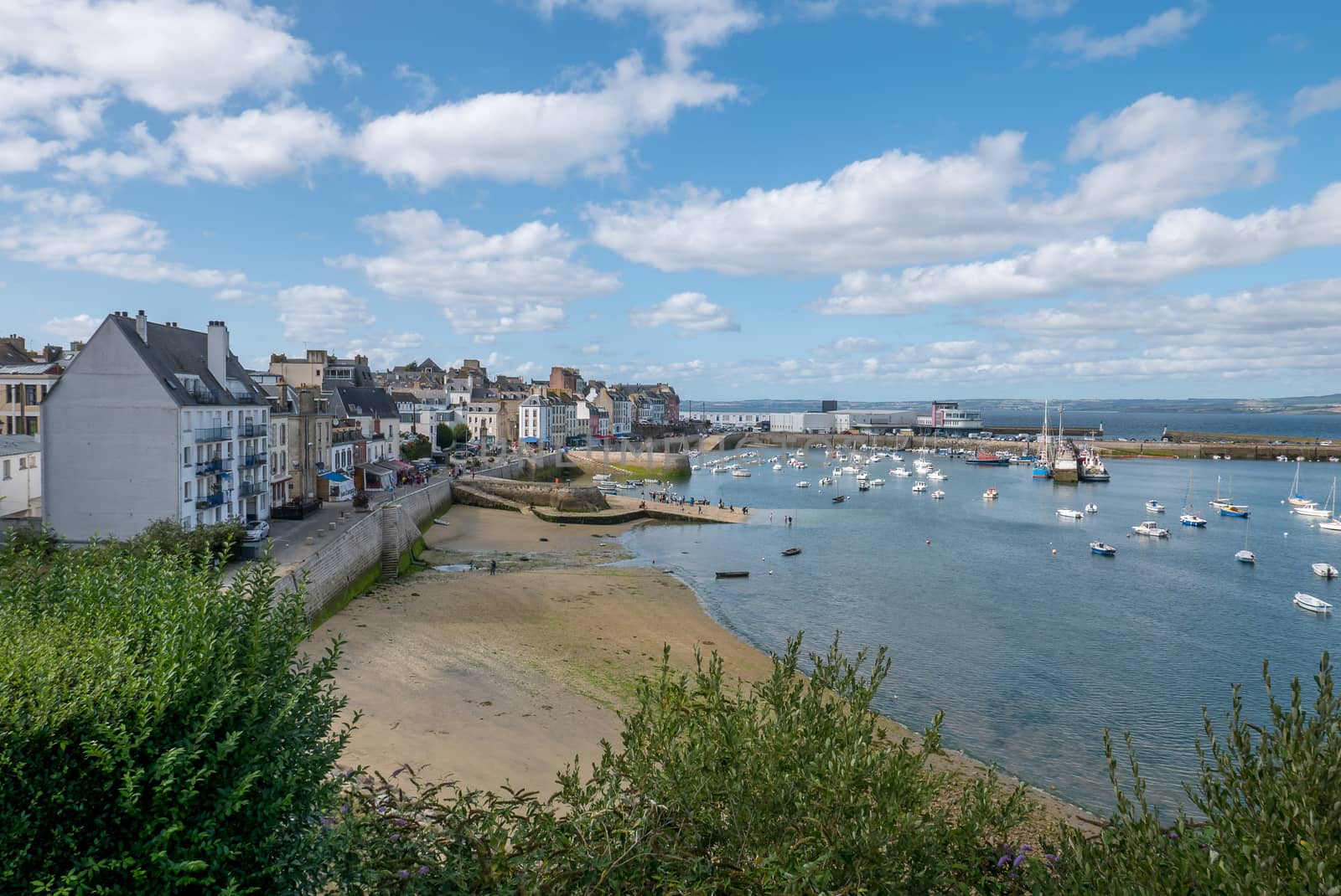 a landscape of Brittany in summer, France. sea, color of this region in summer