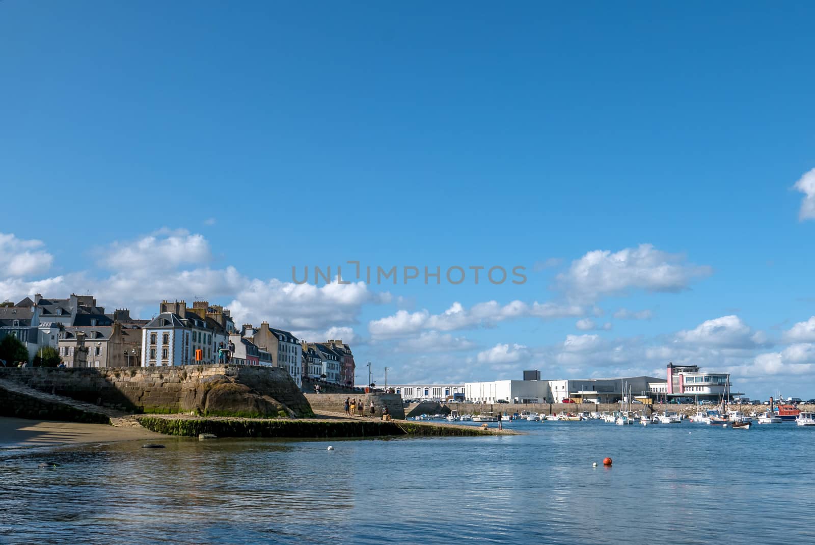 a landscape of Brittany in summer, France. sea, color of this region in summer