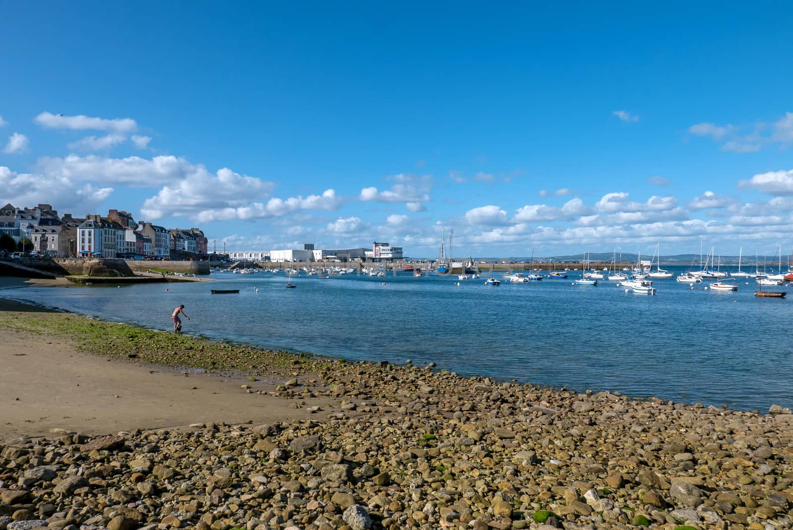 a landscape of Brittany in summer, France. sea, color of this region in summer