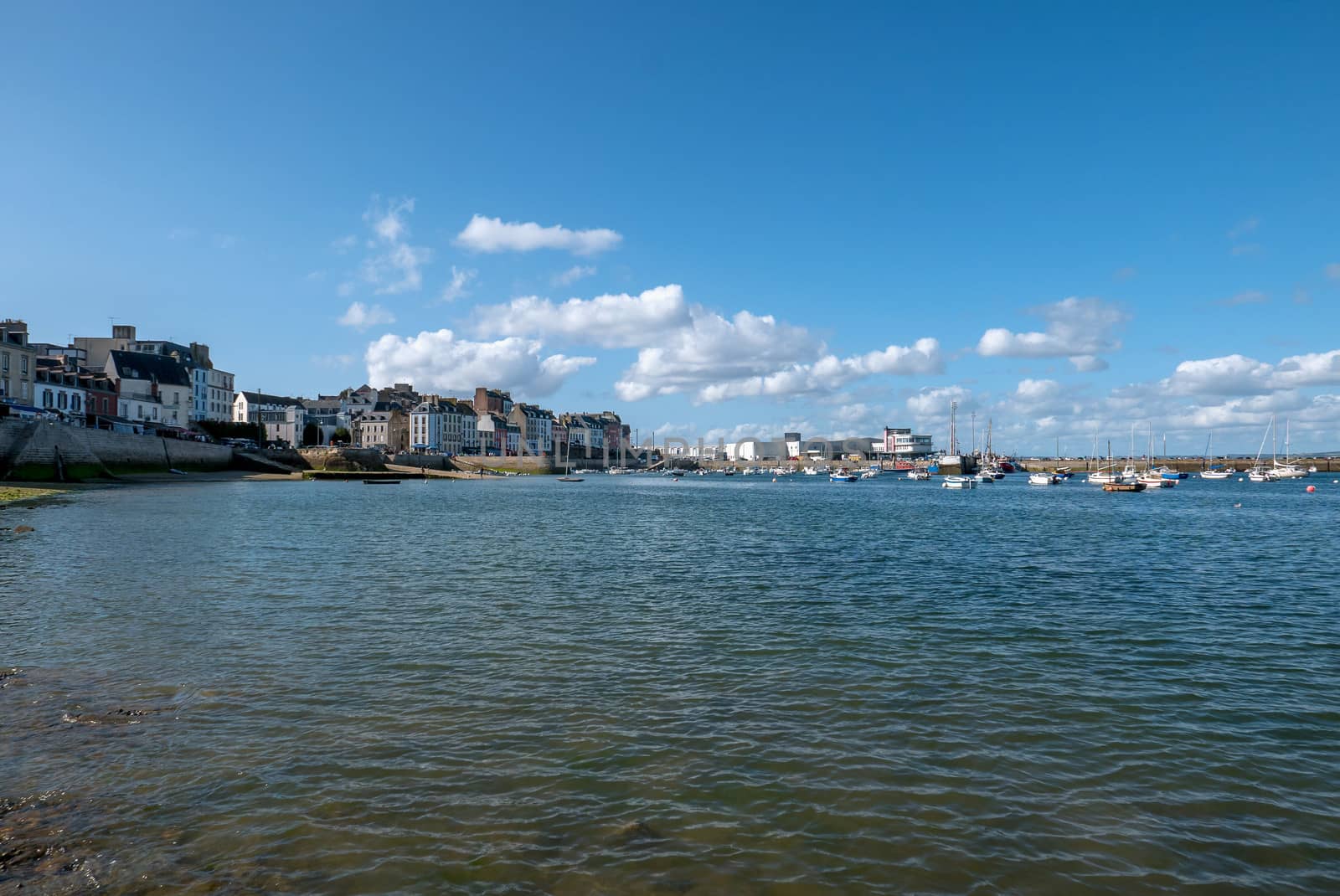 a landscape of Brittany in summer, France. sea, color of this region in summer