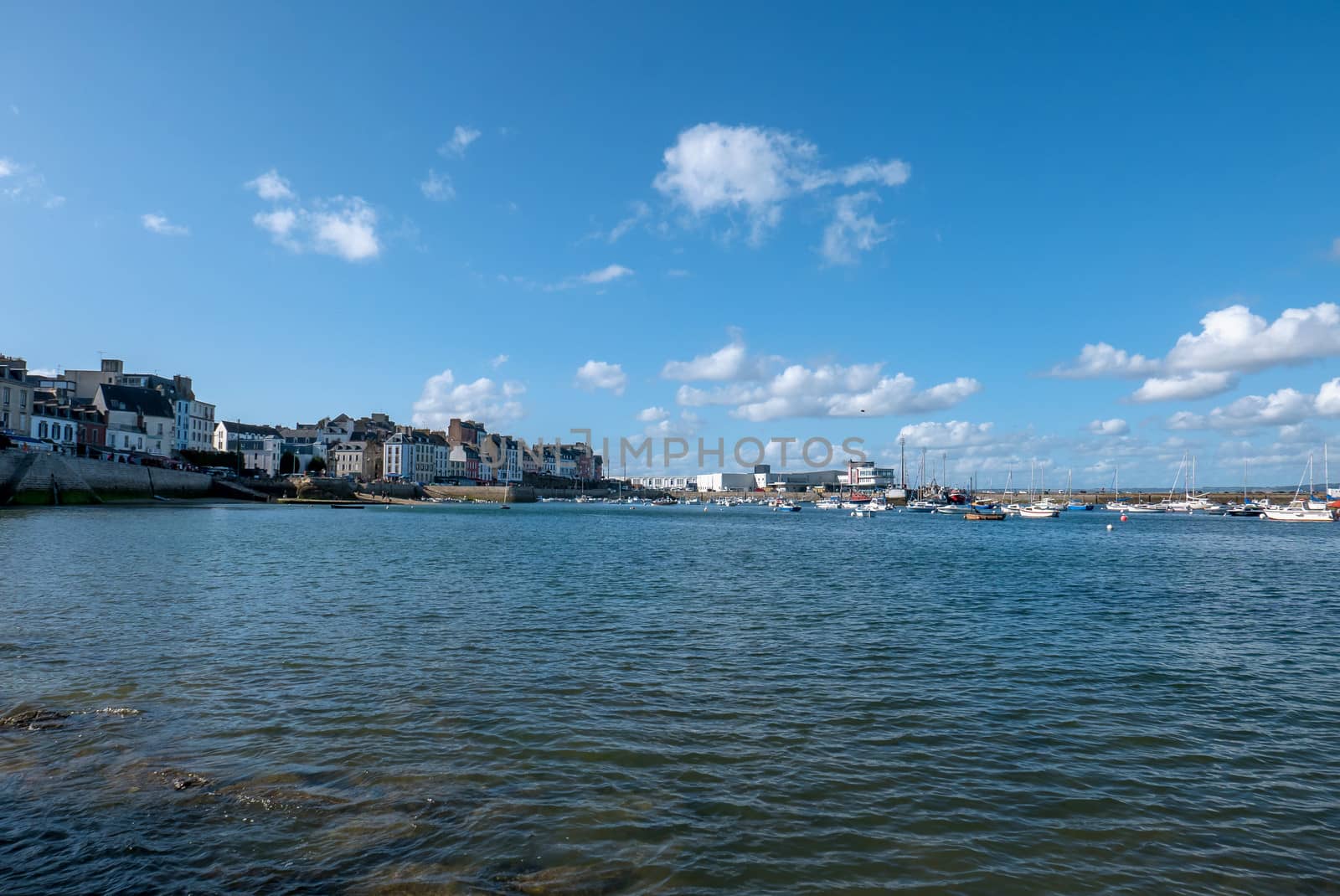 a landscape of Brittany in summer, France. sea, color of this region in summer