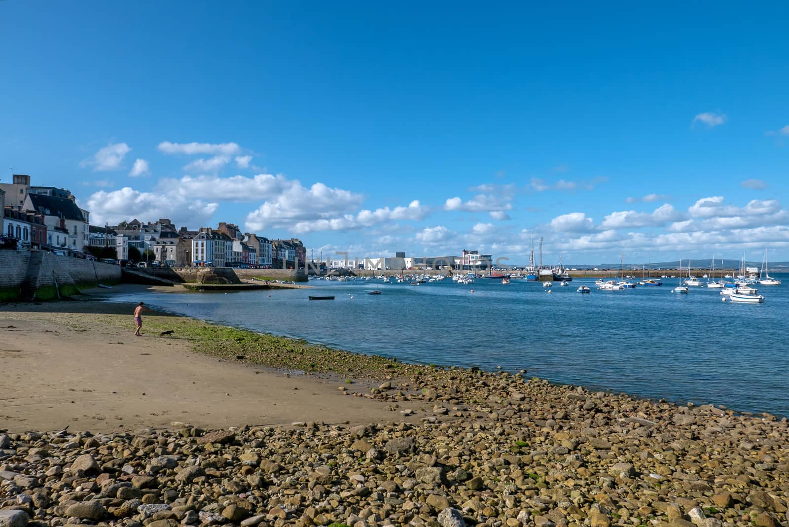 a landscape of Brittany in summer, France. sea, color of this region in summer