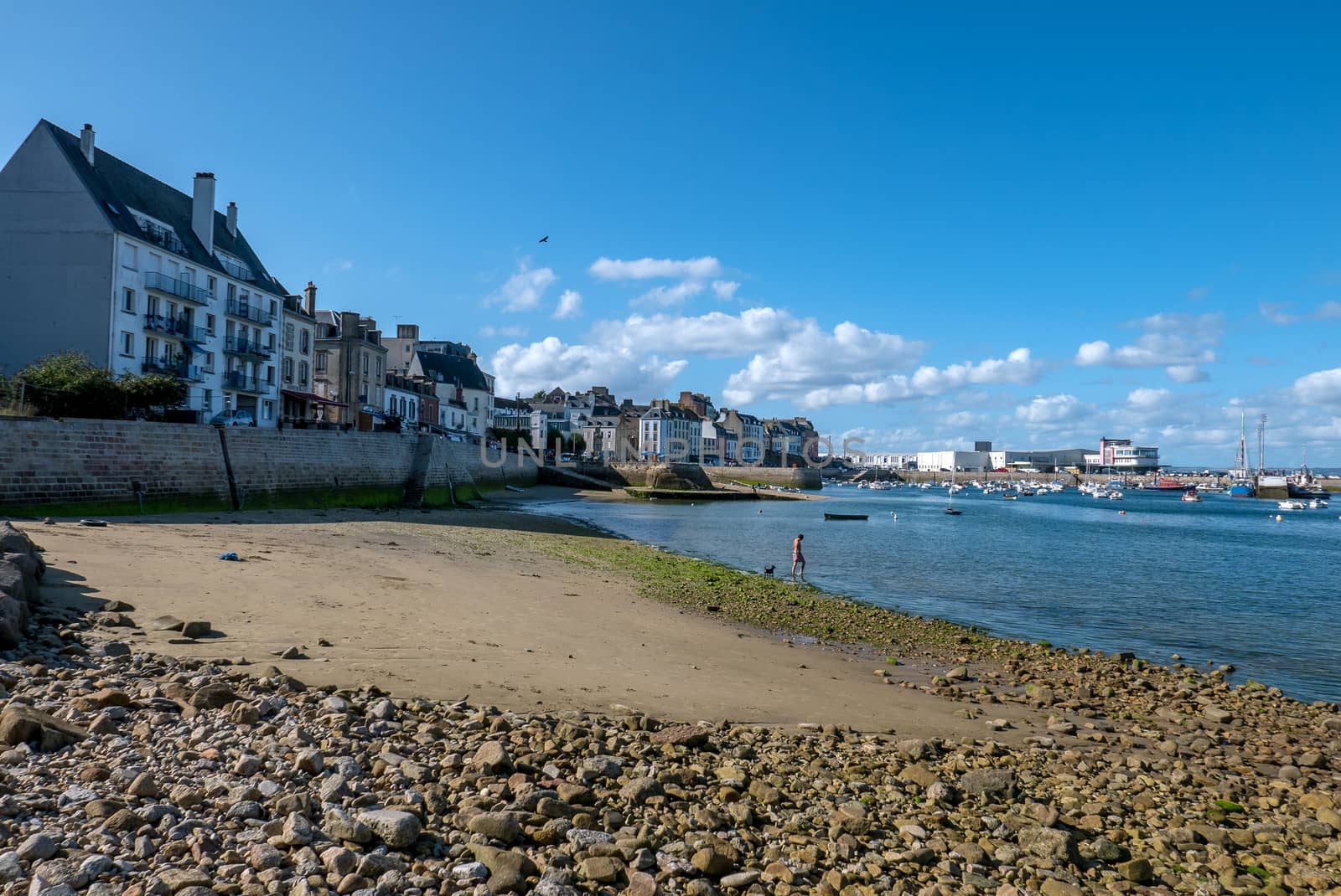 a landscape of Brittany in summer, France. sea, color of this region in summer