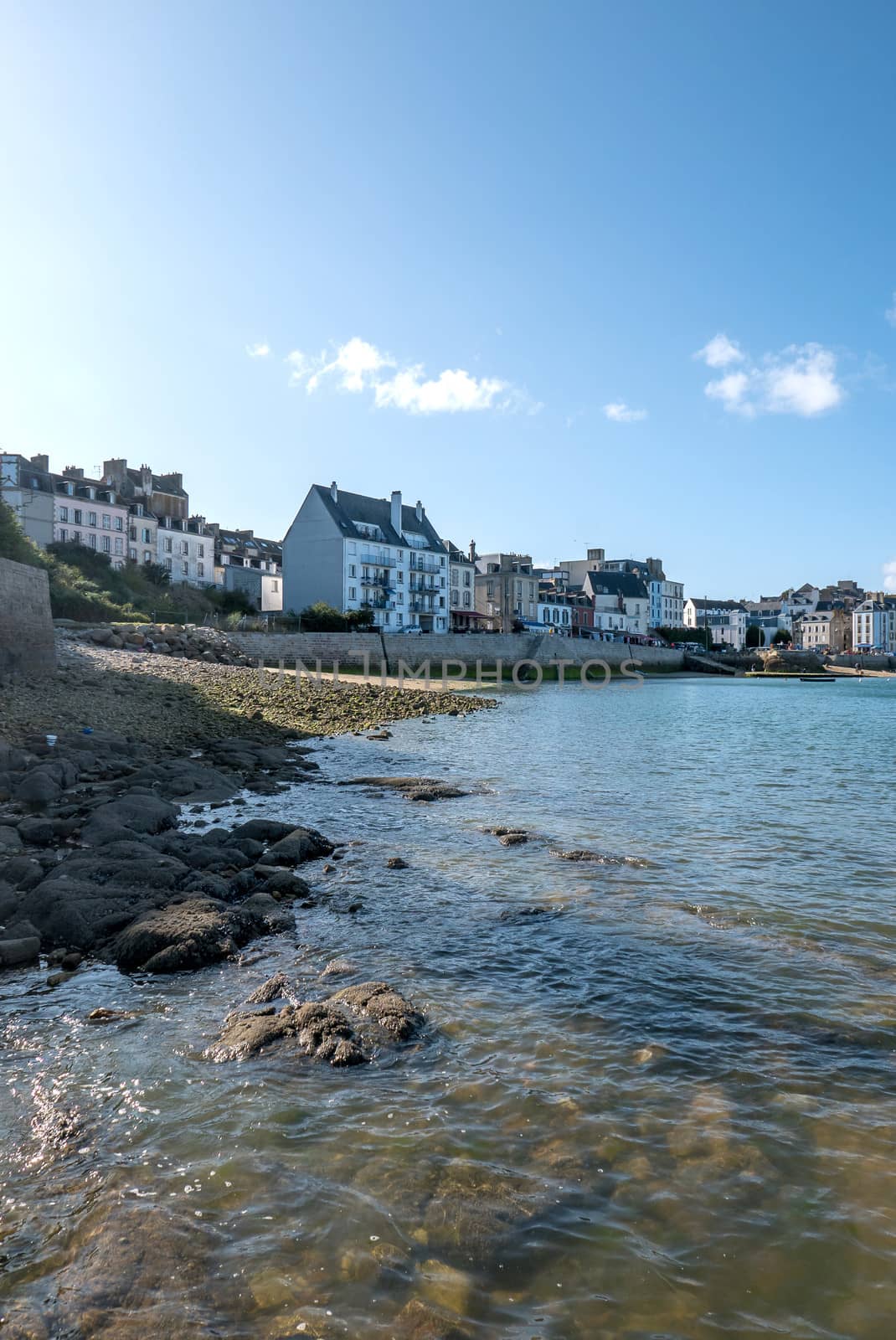 a landscape of Brittany in summer, France. sea, color of this region in summer
