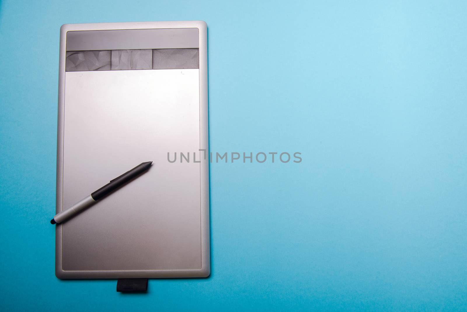 Graphic tablet with pen for illustrators and designers