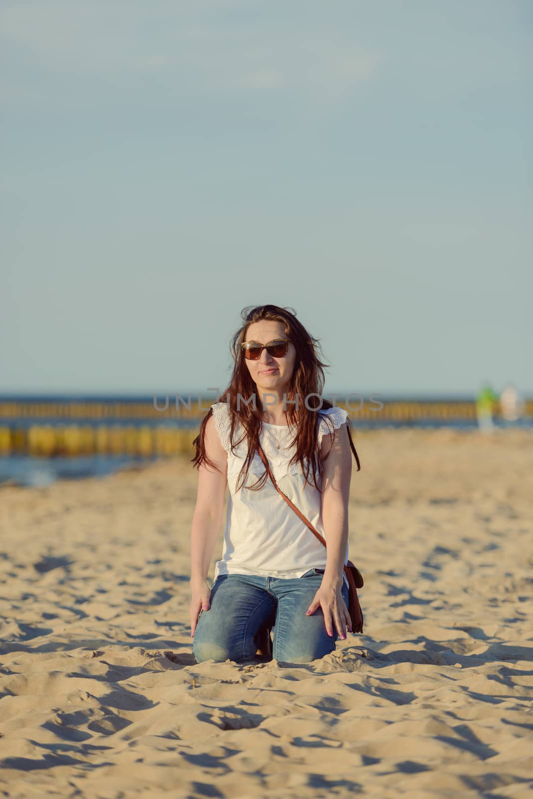 Portrait of smiling young woman enjoying the time.