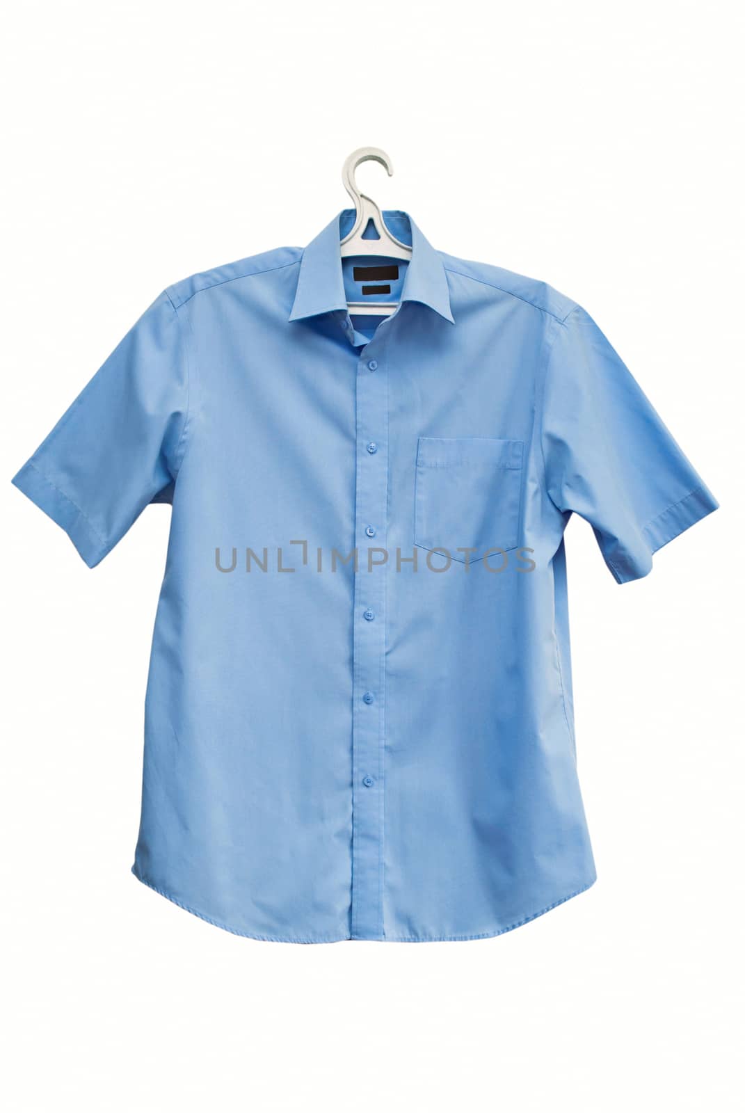 Summer shirt with short sleeves on a white background