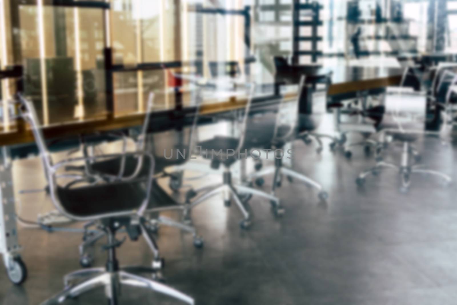 Abstract blur modern office interior background