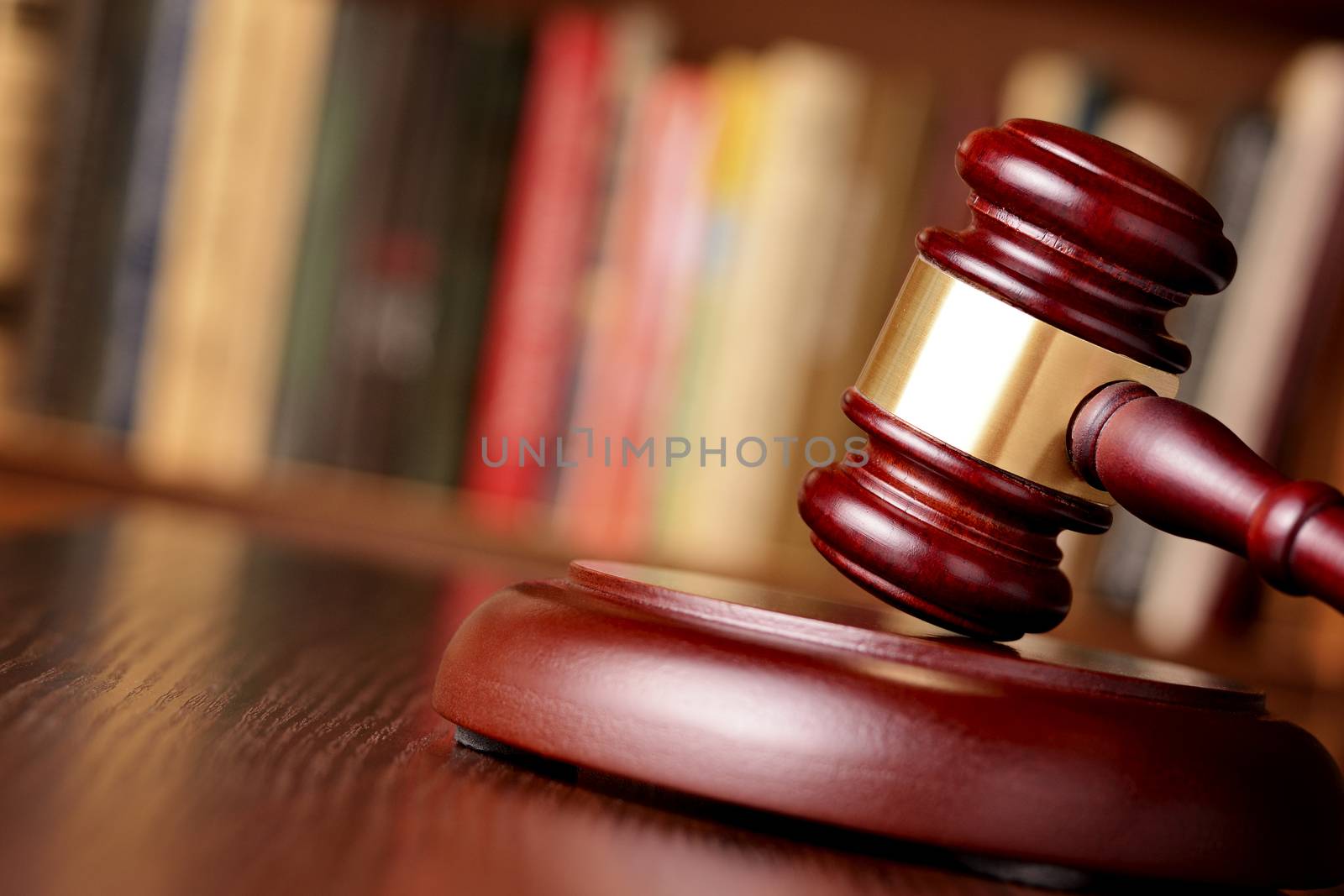 Close-up of a vintage gavel, on blurred background, symbol of impartiality and rightness, judicial decisions, closed cases and justice