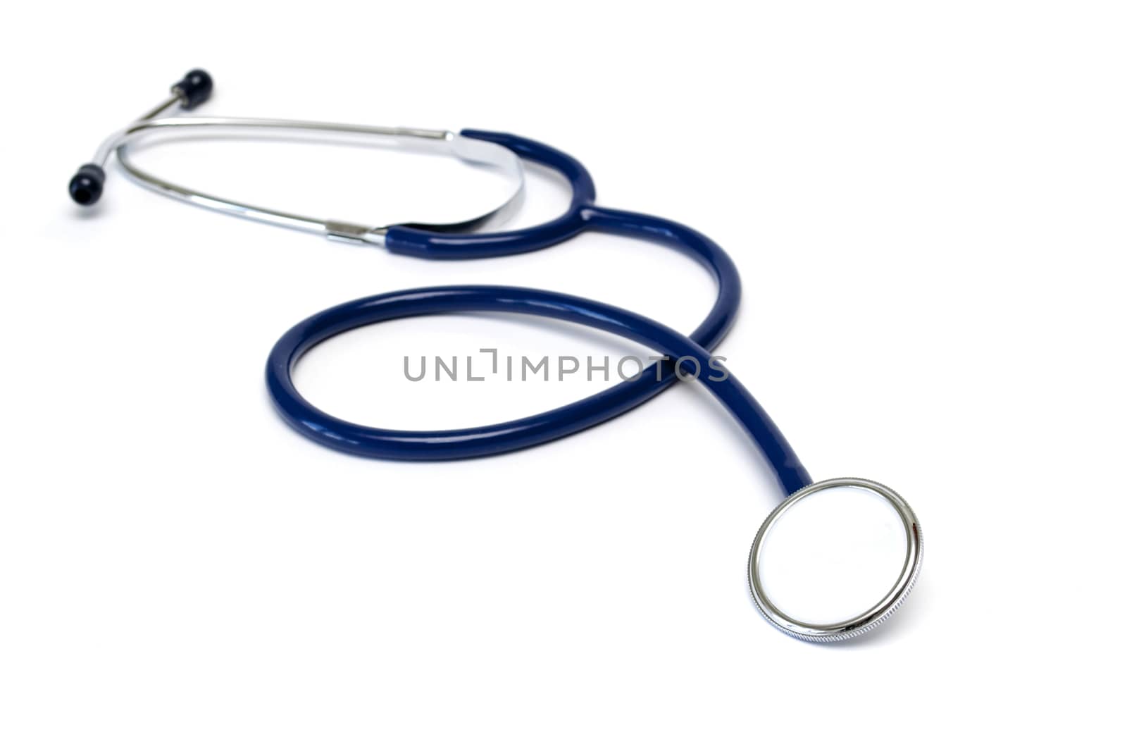 Stethoscope on a white background. Medical instrument.