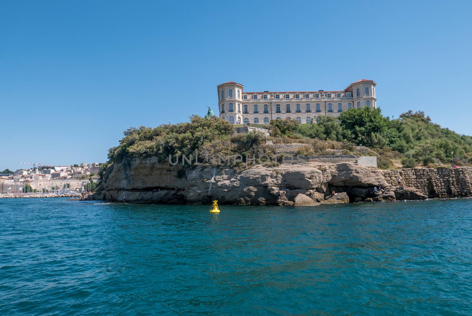 entrance to the old port of Marseille, France. boat ride