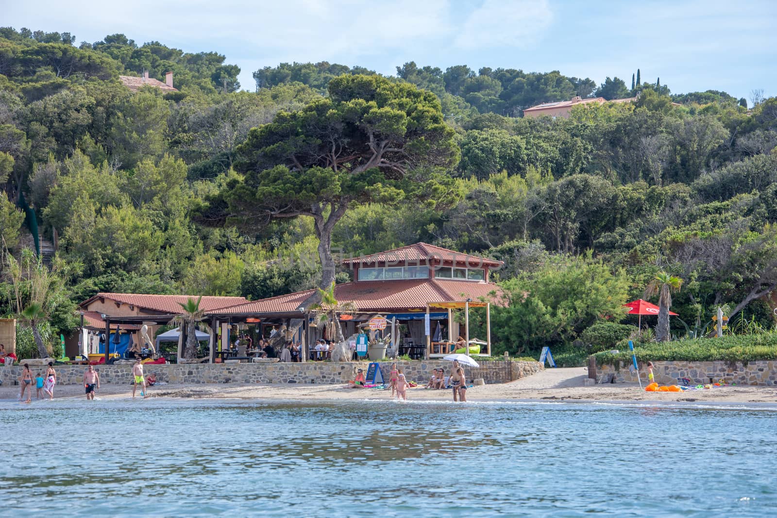 beach of Carbet on the peninsula of gien.
Cote du var in the south of France