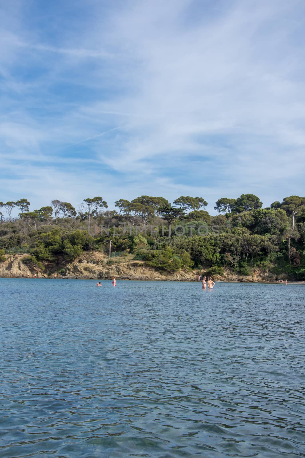 beach of Carbet on the peninsula of gien.
Cote du var in the south of France