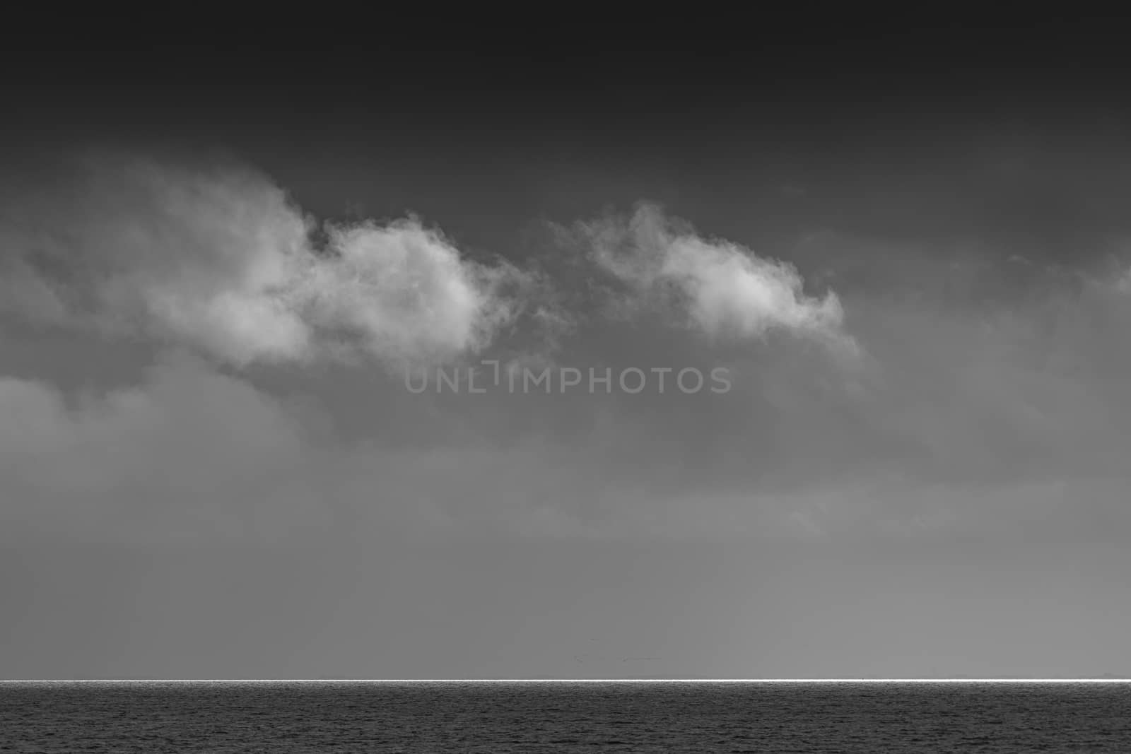 Clouds over the Wadden Sea in black and white 
 by Tofotografie