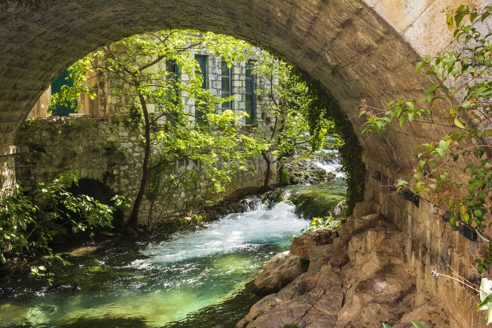 Bridge at old Town of Livadeia, in Boeotia region, Central Greece, Greece.