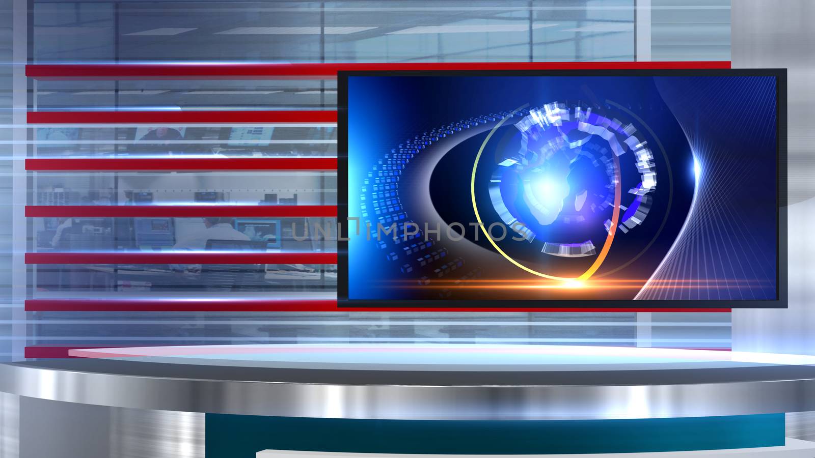 3D rendering background is perfect for any type of news or information presentation. The background features a stylish and clean layout