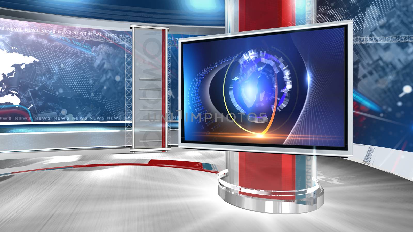 3D rendering background is perfect for any type of news or information presentation. The background features a stylish and clean layout