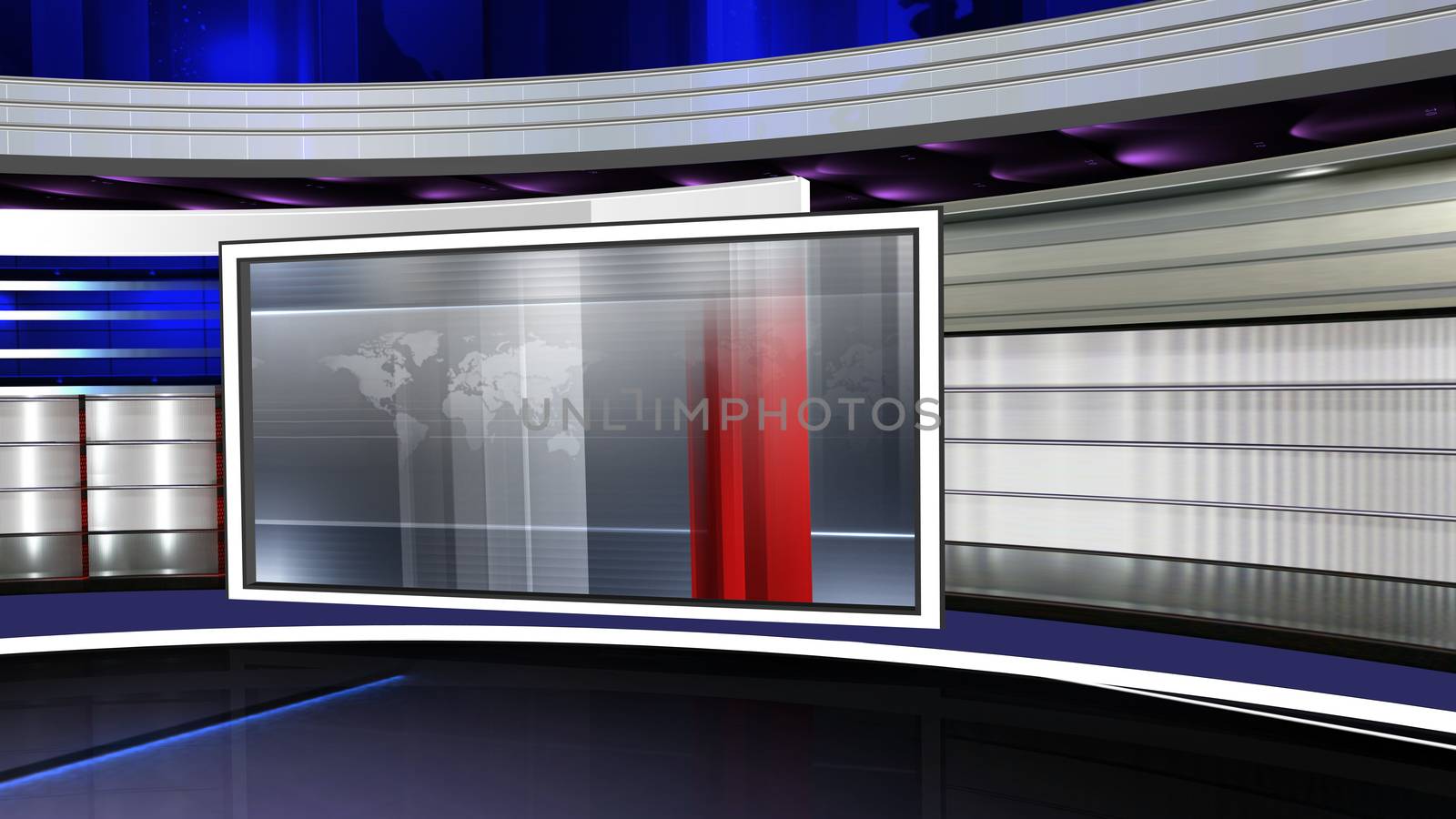 3D rendering background is perfect for any type of news or information presentation. The background features a stylish and clean layout