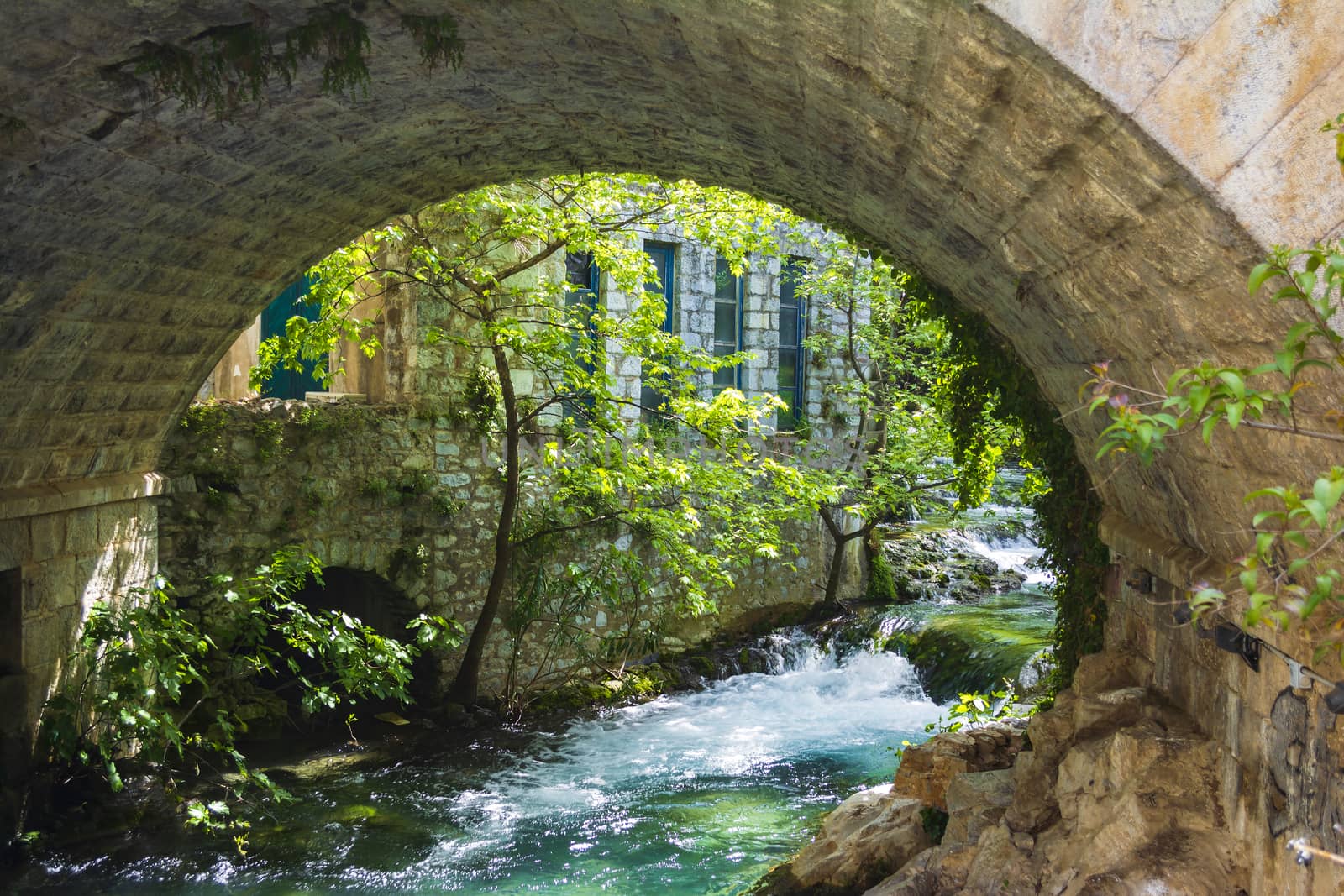 Bridge at old Town of Livadeia, in Boeotia region, Central Greece, Greece.