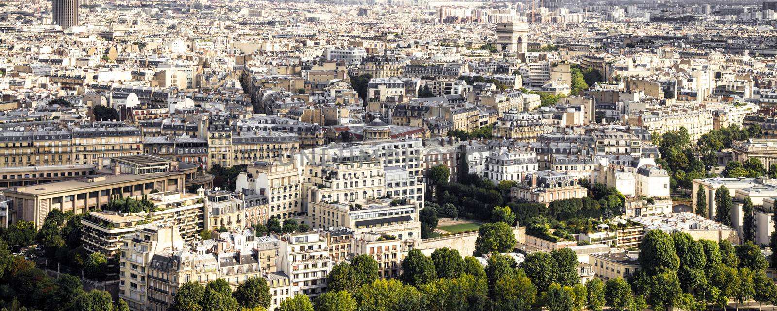 panorama of Paris from the Eiffel Tower