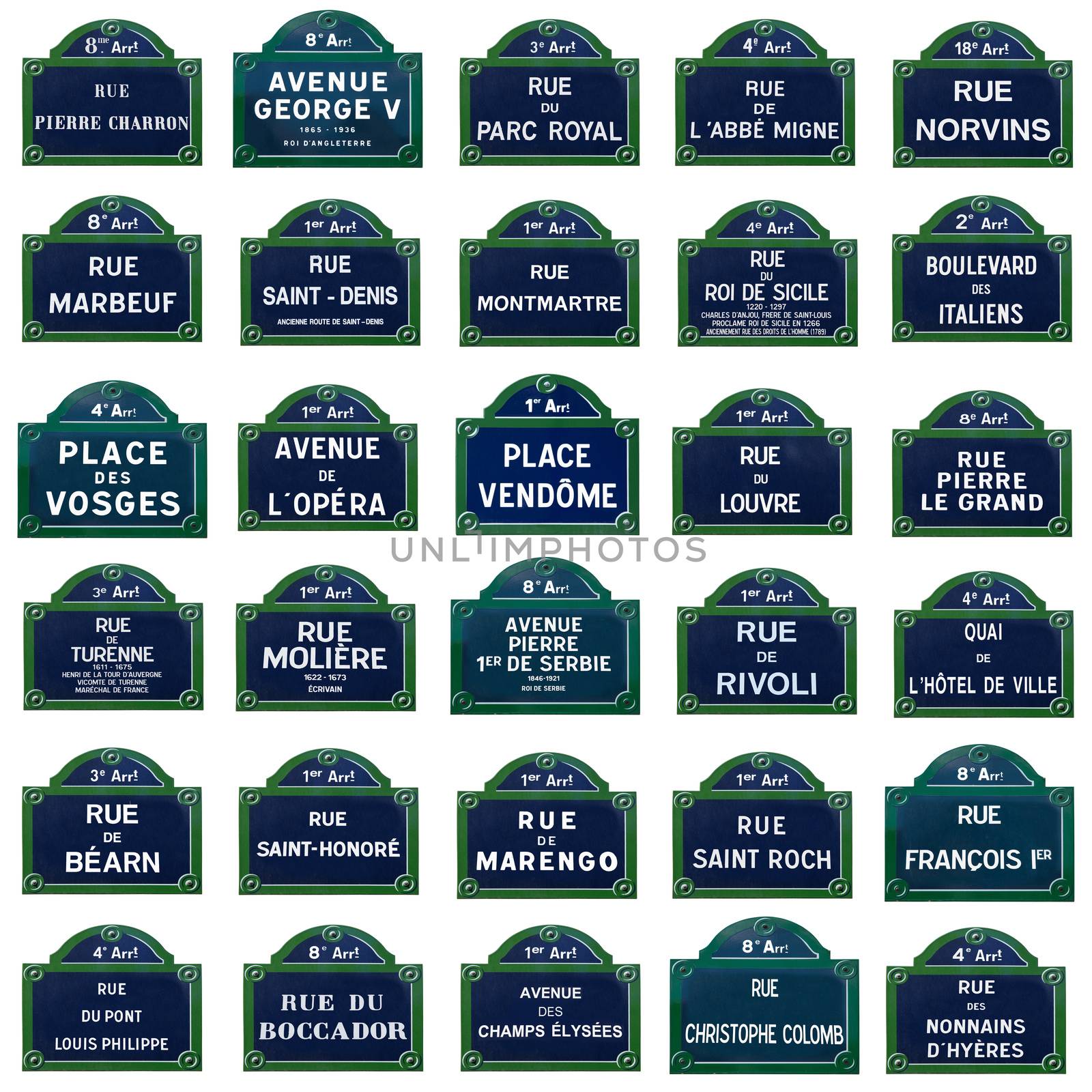 Collection of paris street plates