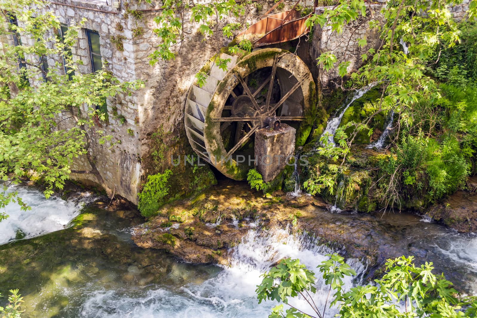 Old water mill in Livadeia, Greece.