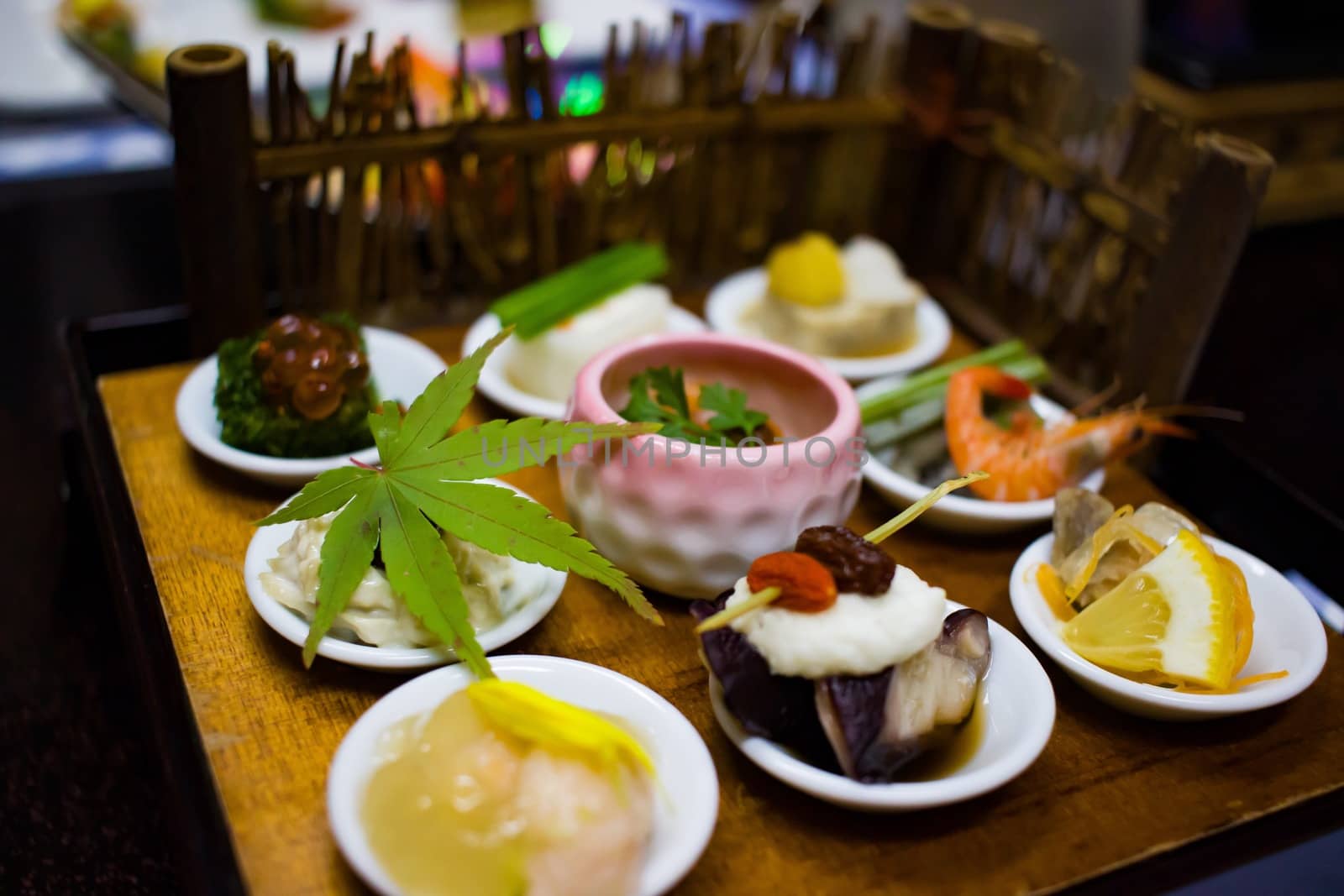 Authentic Japanese food served in small portions.