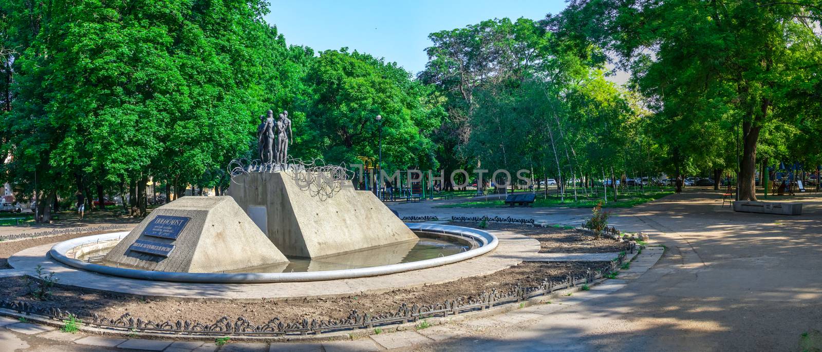 Odessa, Ukraine - 05.24.2019. Holocaust Monument in honor of memory of the mass murder of the Jewish people of Odessa in the autumn of 1941