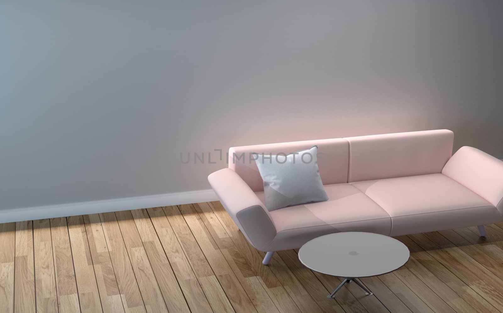 Modern Living Room design - pink sofa, pillow and table, wooden  by Minny0012011@hotmail.com