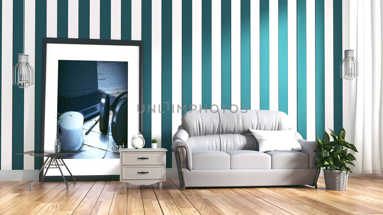 Modern Room Scandinavian Style. 3D Rendering by Minny0012011@hotmail.com