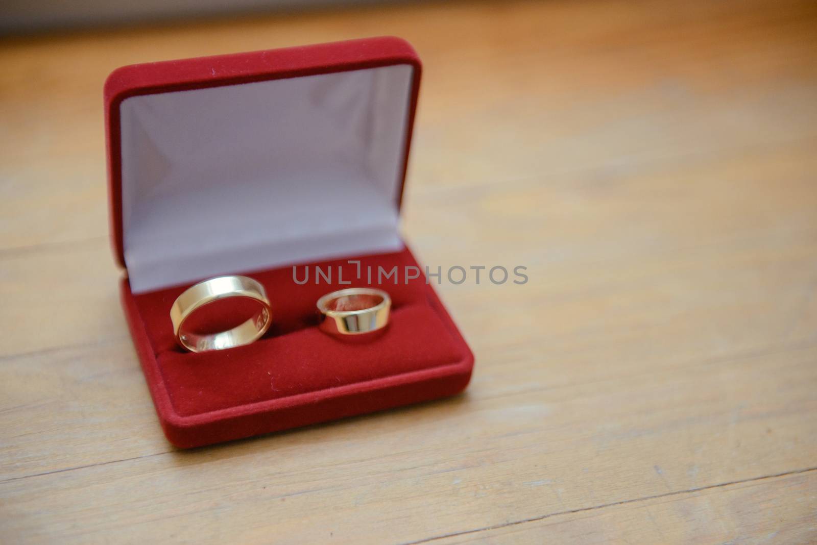 Beautiful two golden wedding rings. Made of highest quality material