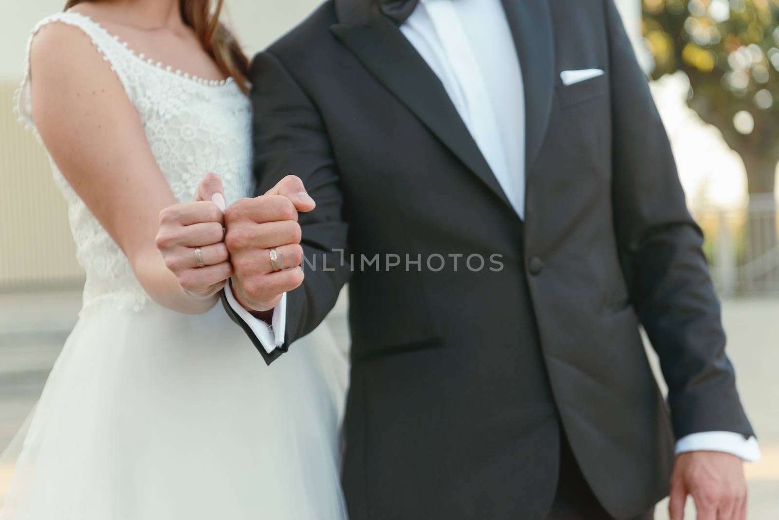Beautiful two golden wedding rings. Made of highest quality material
