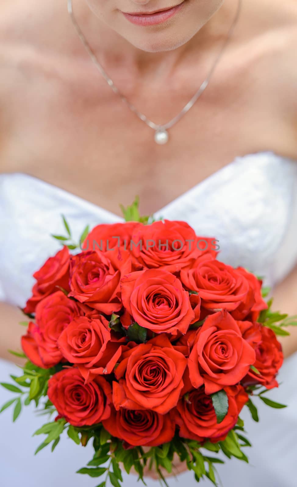 bouquet in the hands of the bride.