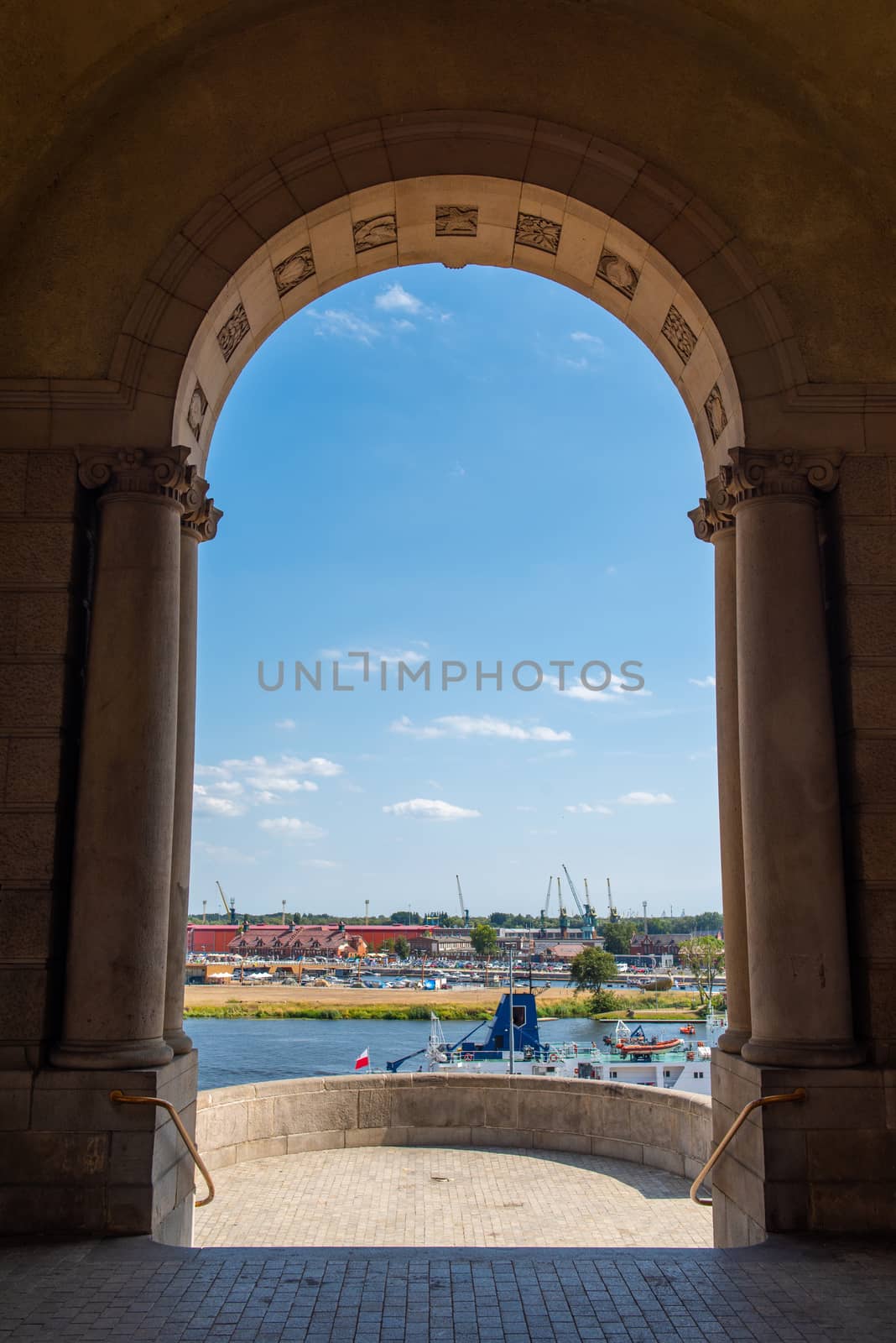 Szczecin cityscape on a sunny day, Poland, Europe