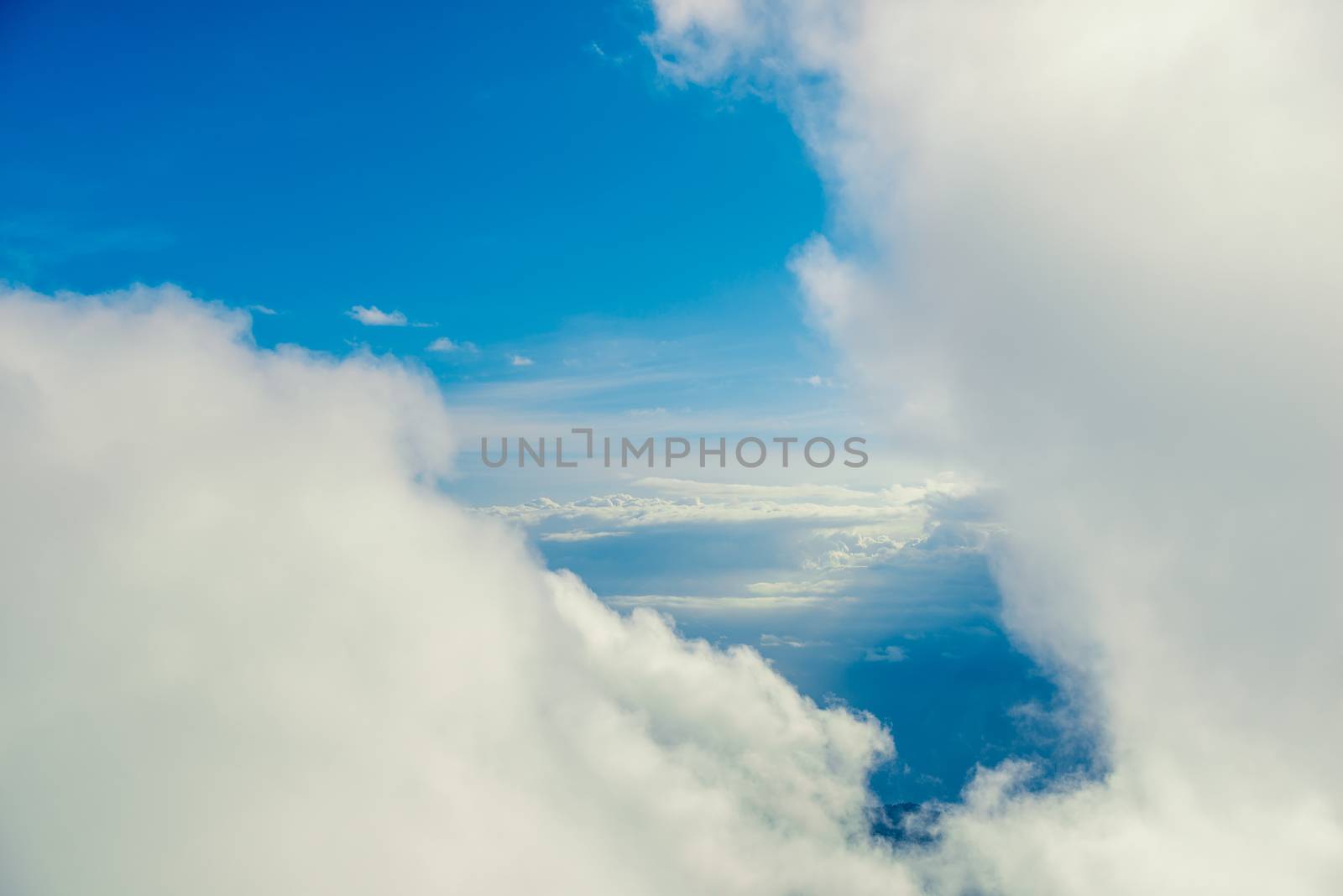 Beautiful clouds at high altitude and blue sky by kosmsos111