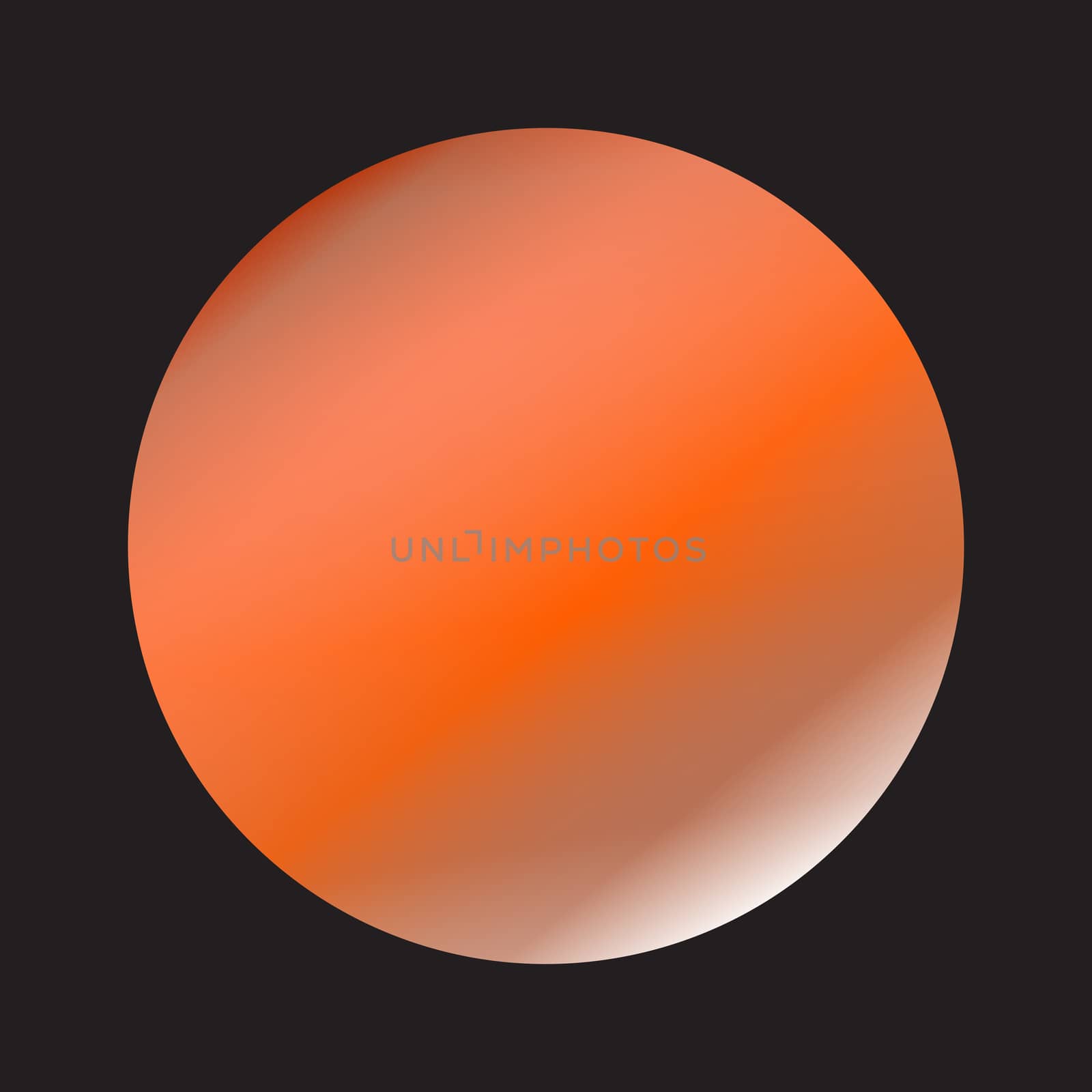 A representation of the planet Mars over a black background