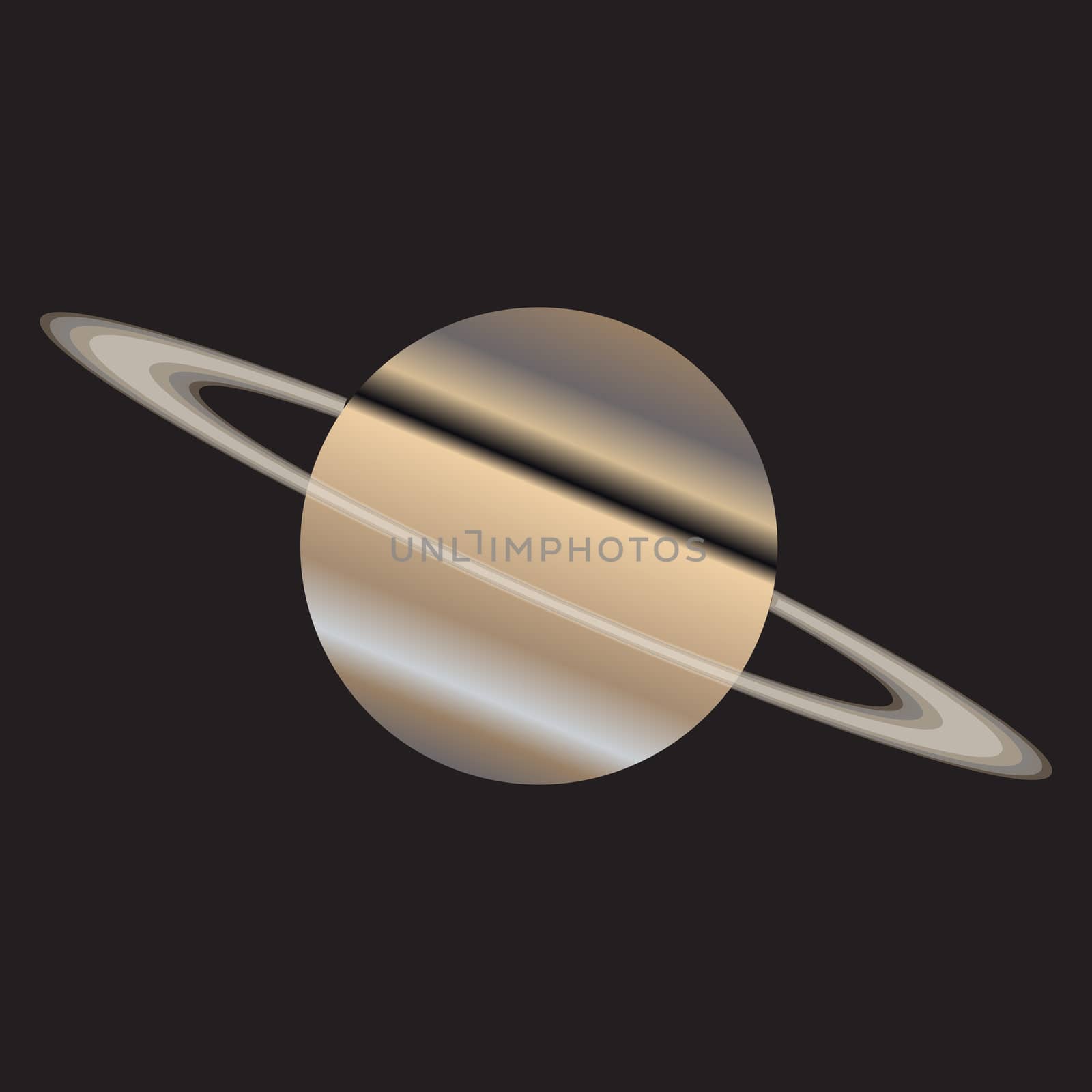 The Planet Saturn With Rings by Bigalbaloo