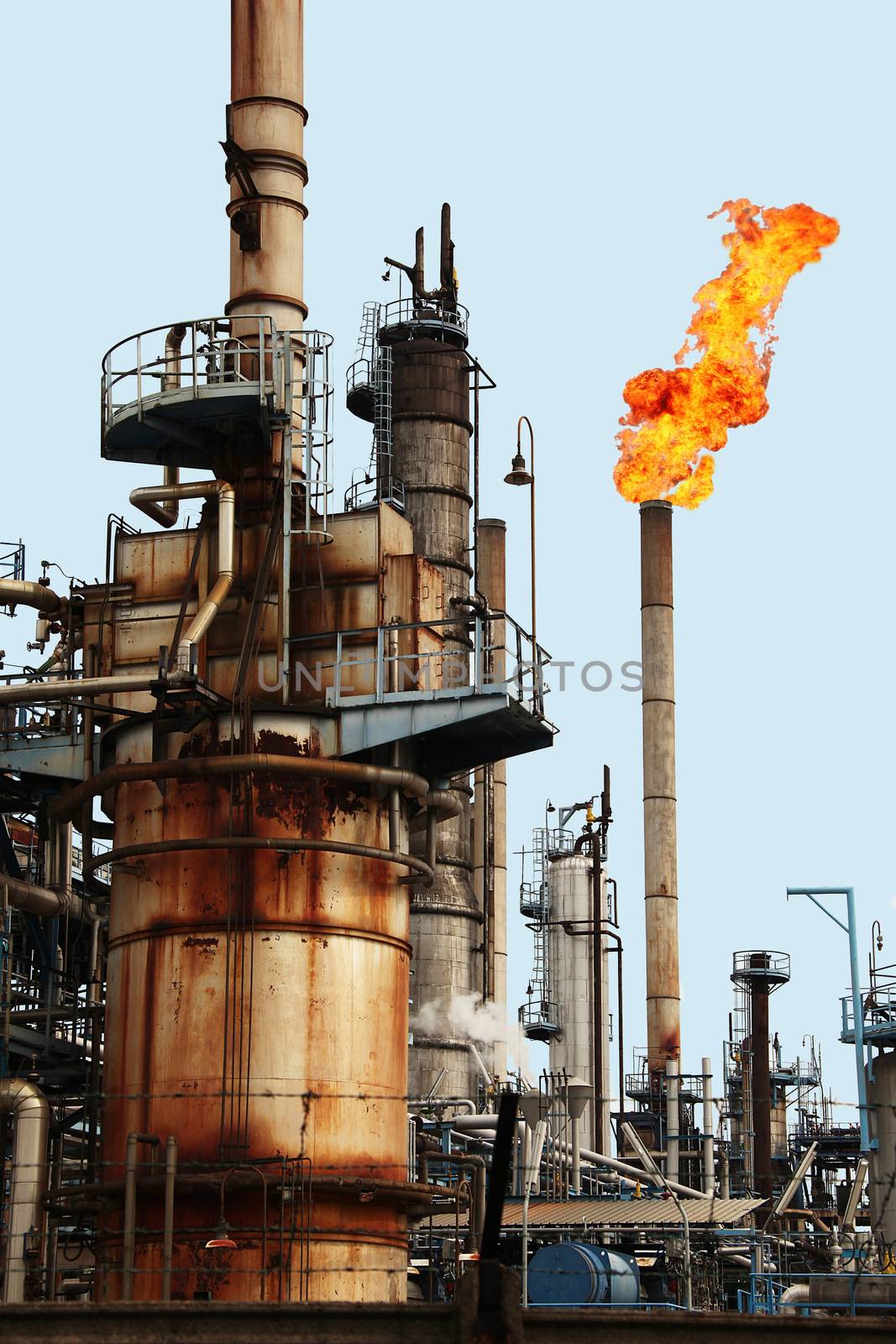 Exterior view of plant for refining oil