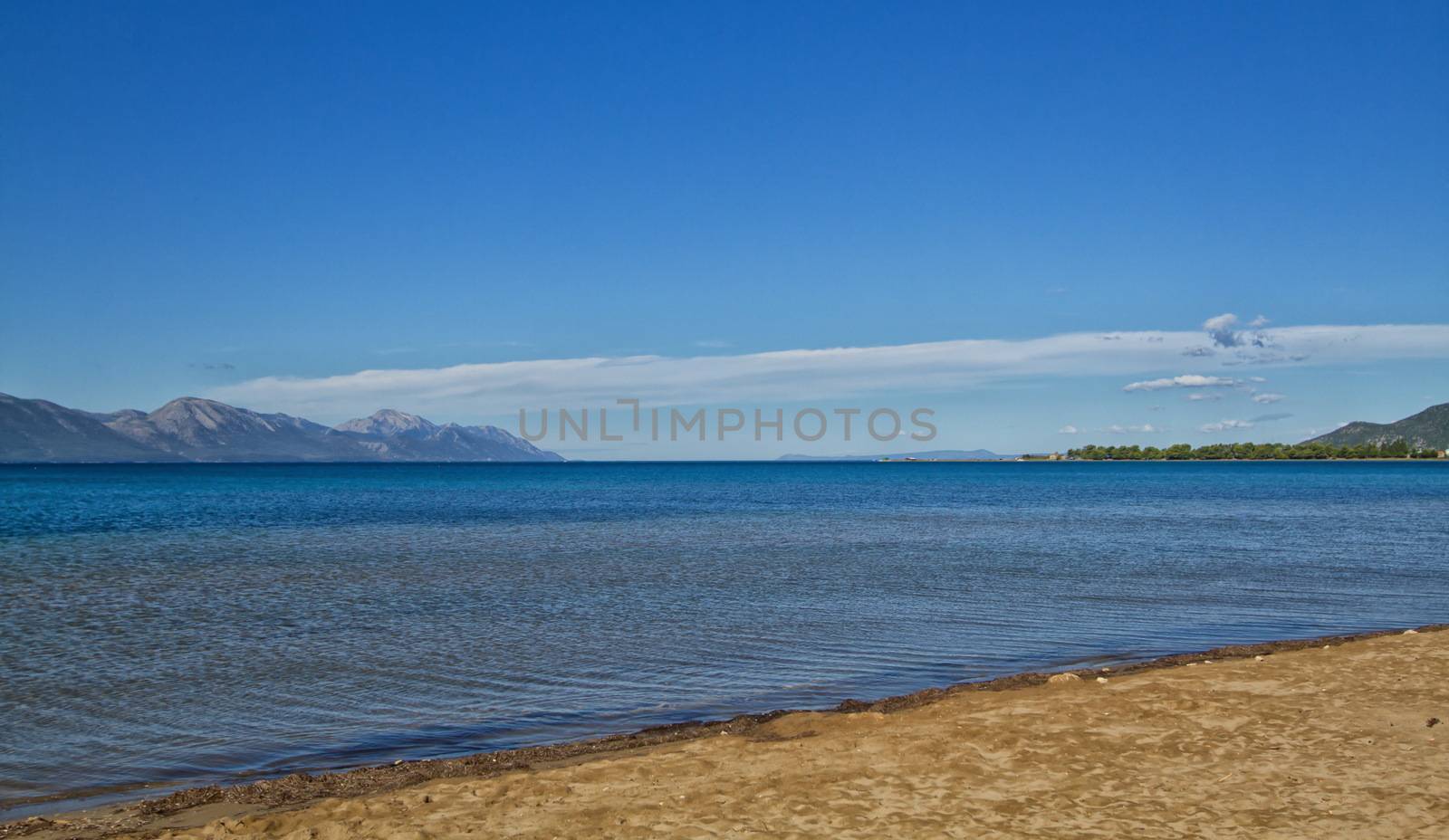 beautiful landscape of Croatia at the seaside and clouds