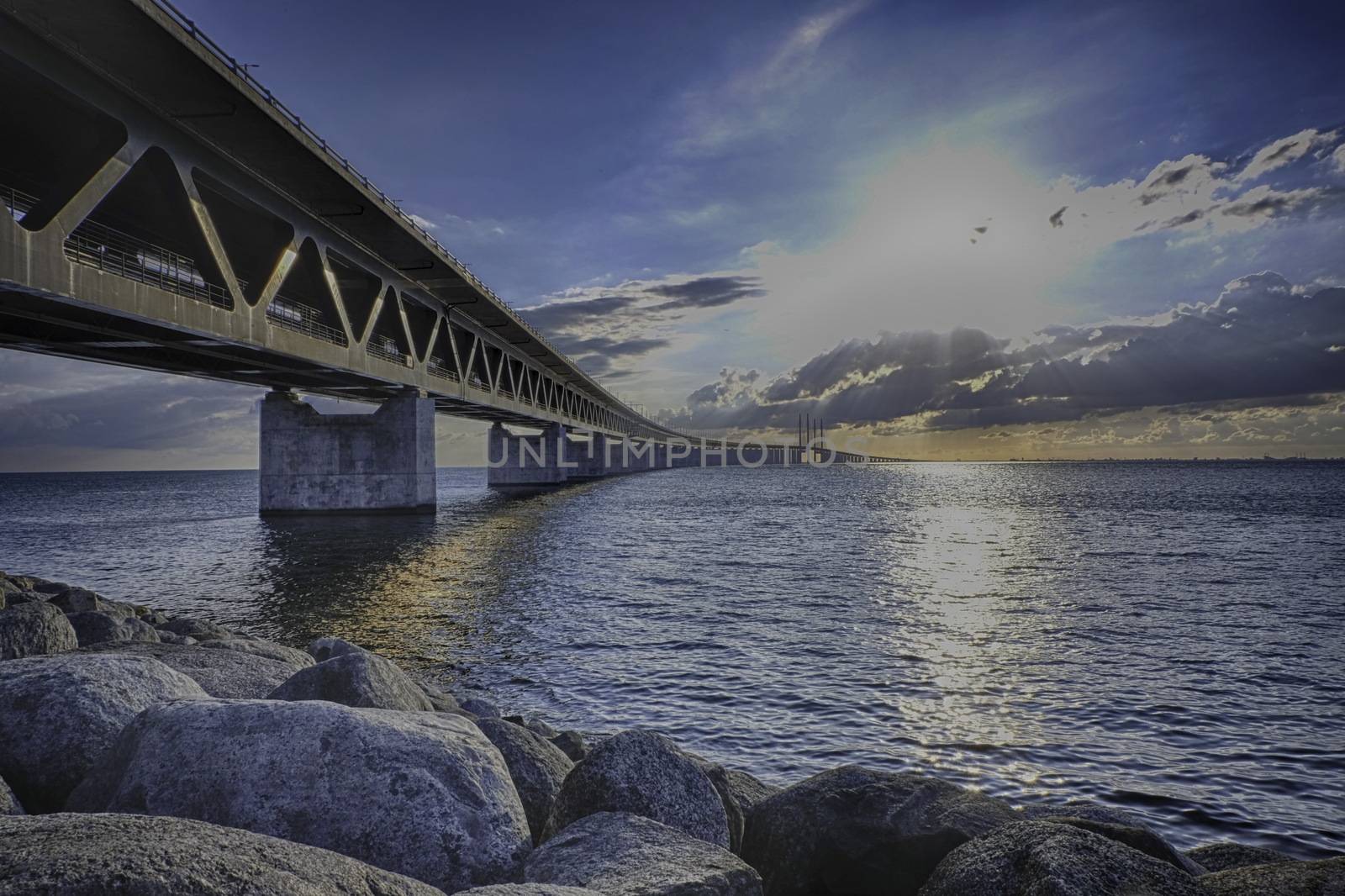 beautiful bridge between Denmark and Sweden by mariephotos