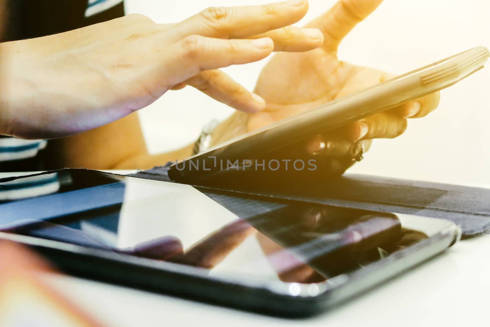 Close up image of Woman Using a Smart Phone