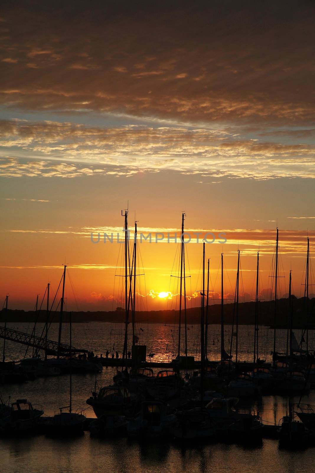 a Wonderful sunset on the harbour